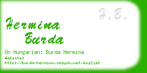 hermina burda business card